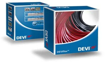İki adet DEVI DEVIflex elektrikli yerden ısıtma kablosu kutusu