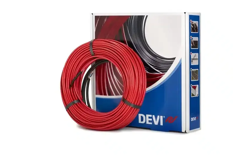 DEVI hamam ısıtma kablosu rulosu ve Danfoss &uuml;r&uuml;n kutusu